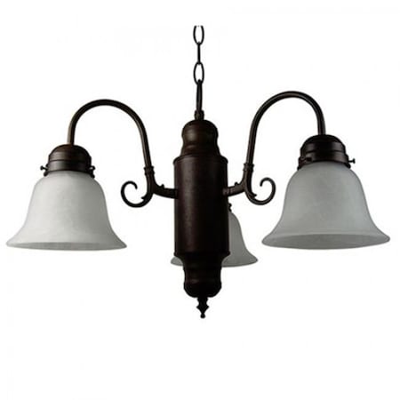 Yosemite Home Decor 1433-3DB 3 Light Chandelier In Dark Brown